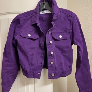 Zara purple denim jacket